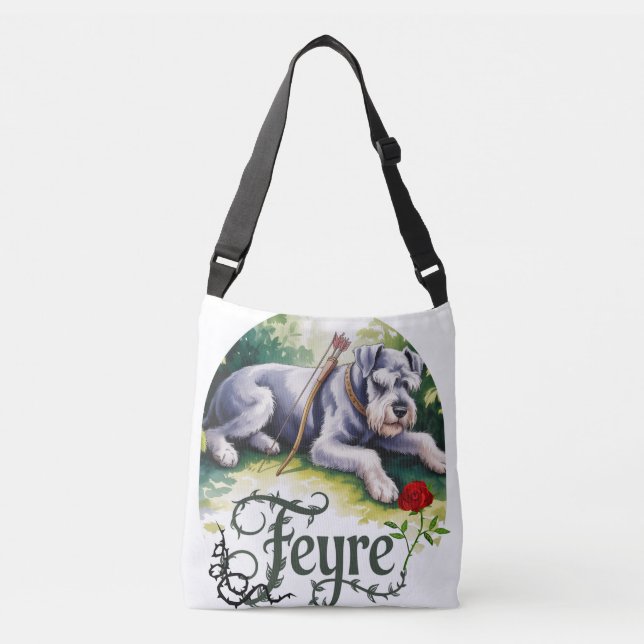 Bolso Cruzado Feyre of the Forest - Fantasy Schnauzer Archer (Anverso)