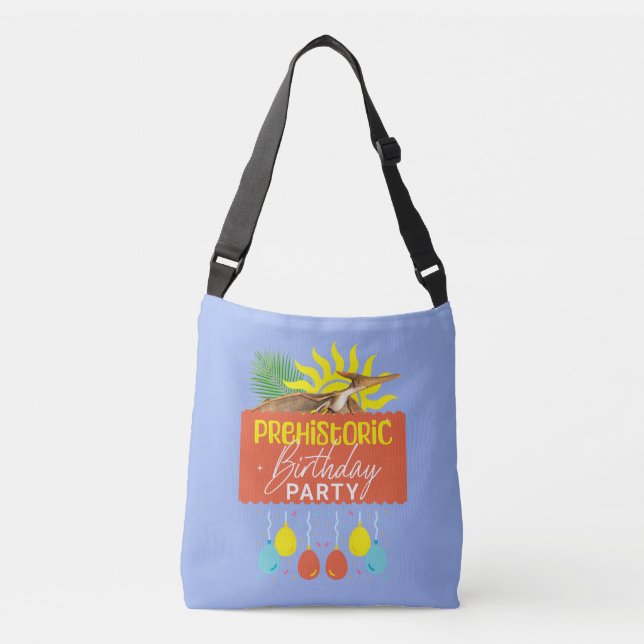 Bolso Cruzado Fiesta de Cumpleaños Prehistórico de Pterodáctilo (Anverso)