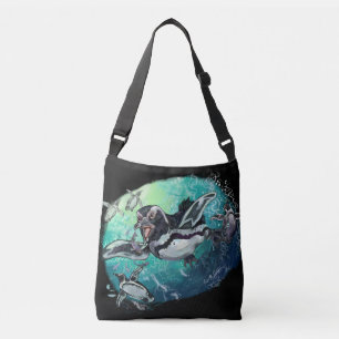 Bolso Cruzado Fiesta de Pescado Pingüino Africano