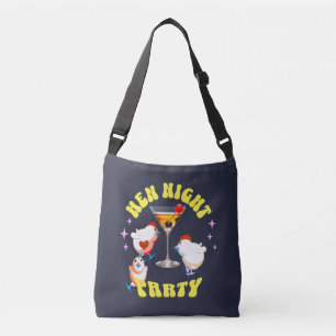 Bolso Cruzado Fiesta Nocturna de Gallinas Divertidas Gallina Div