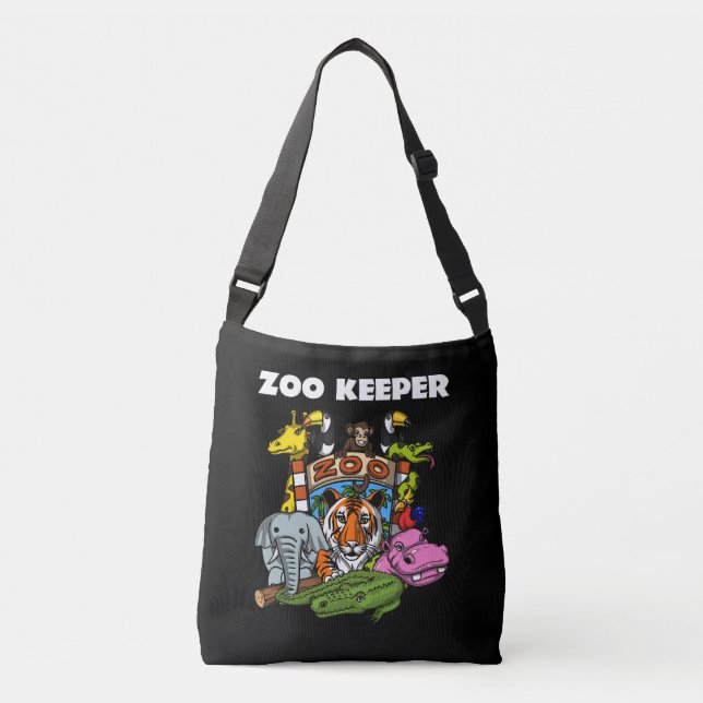 Bolso Cruzado Fiesta Zoo Keeper Animal Lover (Anverso)