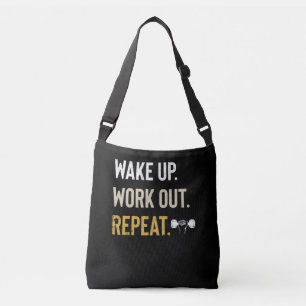 Bolso Cruzado Fitness Gym Motivación Despertar El Trabajo Repito