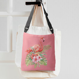 Bolso Cruzado Flamenco Tropical Floral Rosa