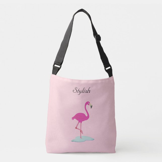 Bolso Cruzado Flamingo elegante en rosa milenario (Anverso)