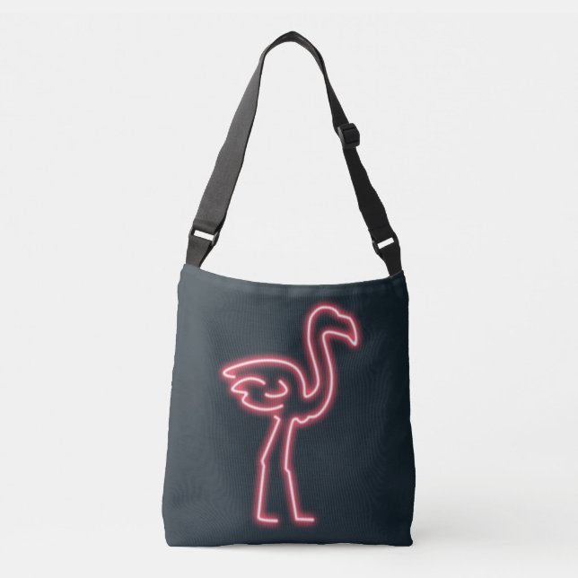 Bolso Cruzado Flamingo en rosa neón (Anverso)