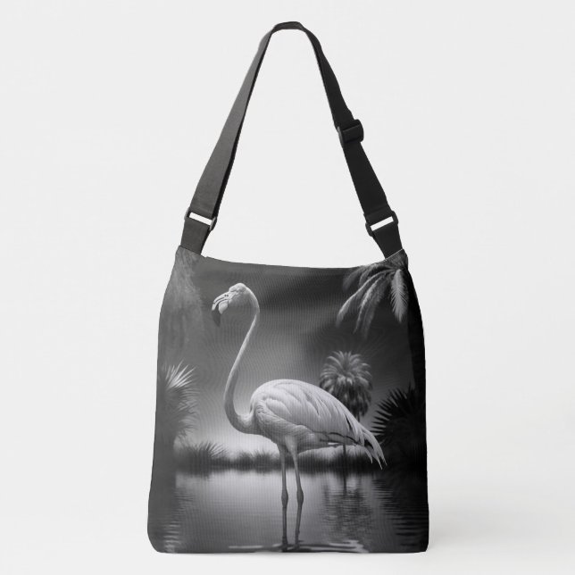 Bolso Cruzado Flamingo en un estanque (Anverso)