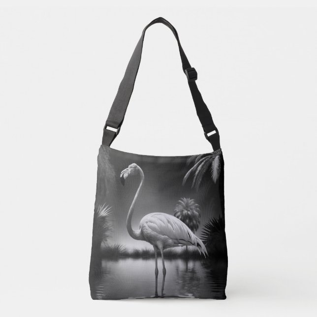 Bolso Cruzado Flamingo en un estanque (Anverso)