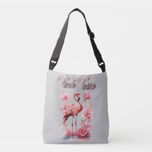 Bolso Cruzado Flamingo expresivo Elegancia acuarela