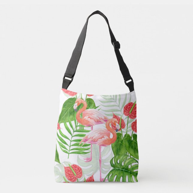 Bolso Cruzado Flamingo garden (Anverso)
