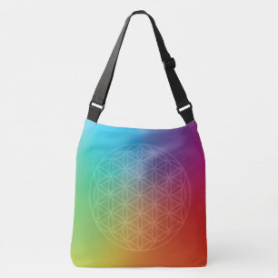 Bolso Cruzado Flor arco iris de vida