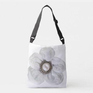 Bolso Cruzado Flor blanca