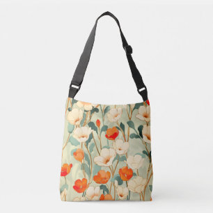 Bolso Cruzado Flor de amapola vintage