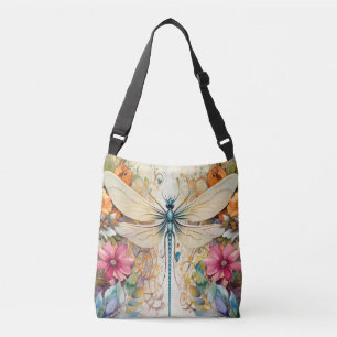 Bolso Cruzado Flor De Dragón Y Flores Silvestres