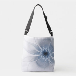 Bolso Cruzado Flor de fantasía fractal suave y delicada