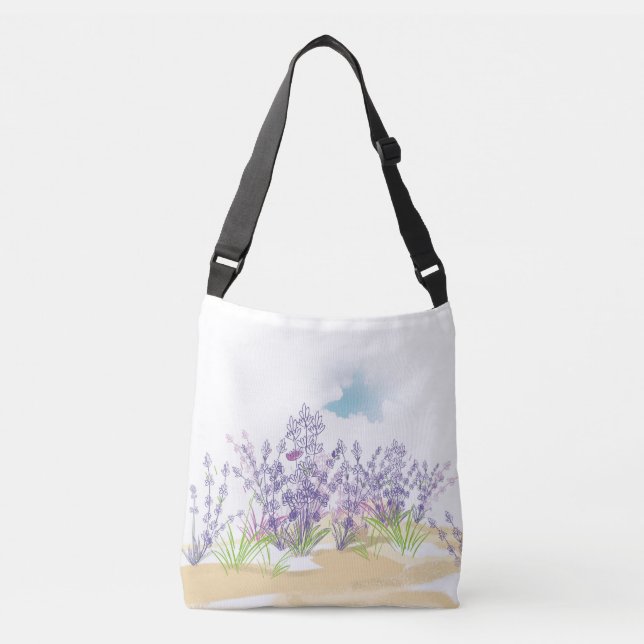 Bolso Cruzado Flor de lavanda (Anverso)