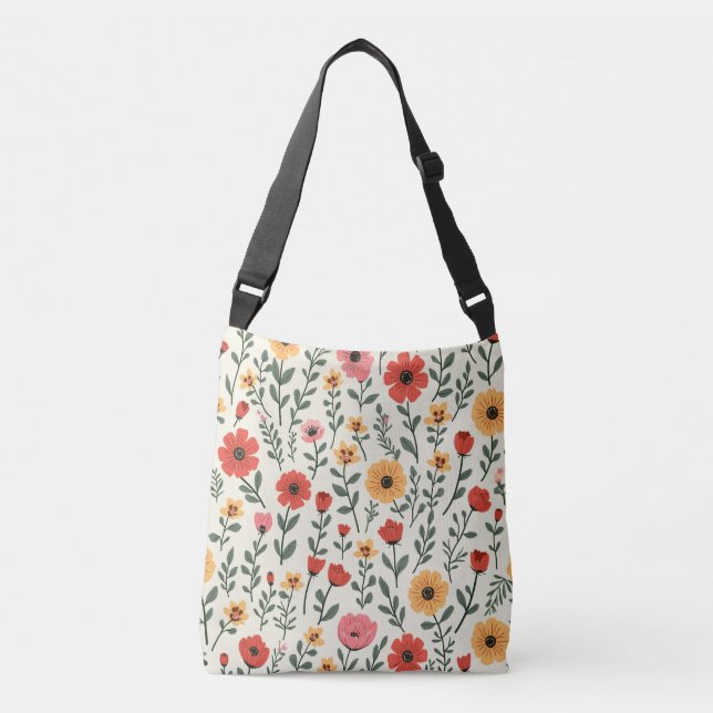 Bolso Cruzado Flor de primavera (Anverso)