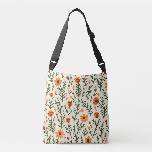 Bolso Cruzado Flor de primavera (Anverso)