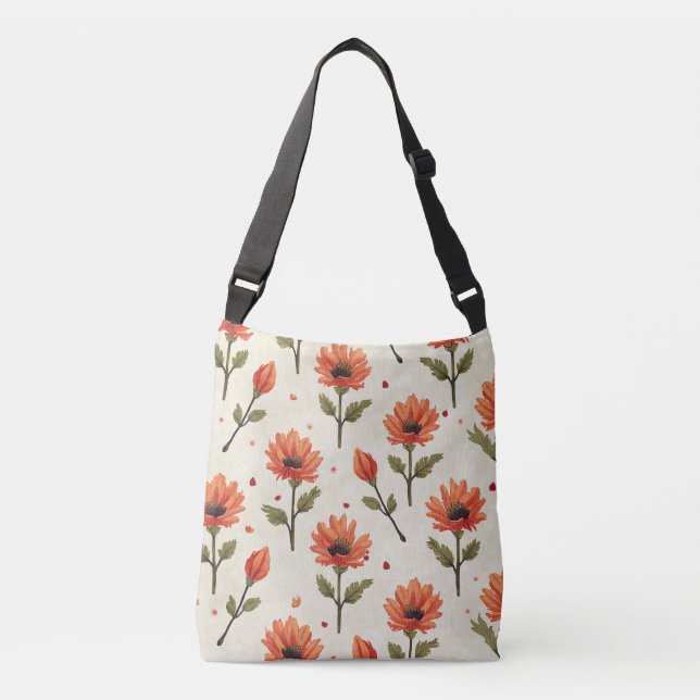 Bolso Cruzado Flor de primavera (Anverso)