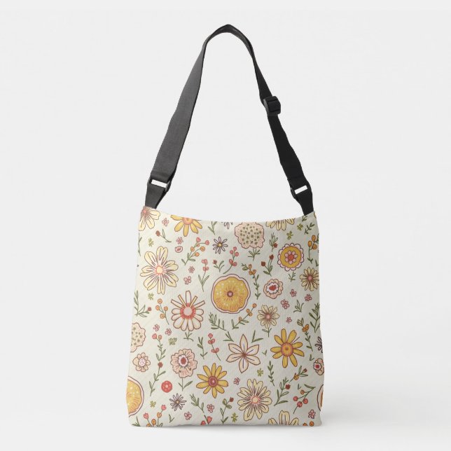 Bolso Cruzado Flor de primavera (Anverso)