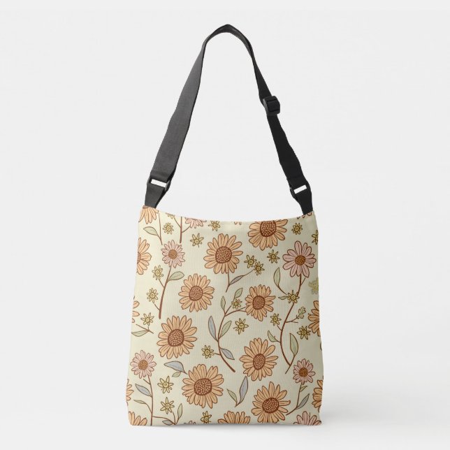 Bolso Cruzado Flor de primavera (Anverso)