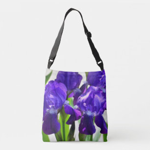 Bolso Cruzado Flor iris de iris de iris morado