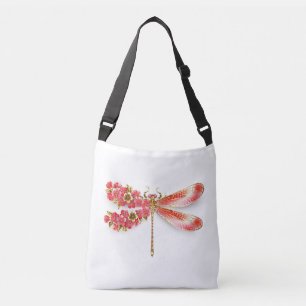 Bolso Cruzado Flor libélula con sakura de joyas