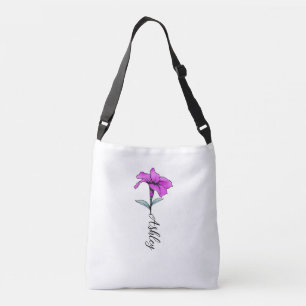 Bolso Cruzado Flor lirio rosa personalizada