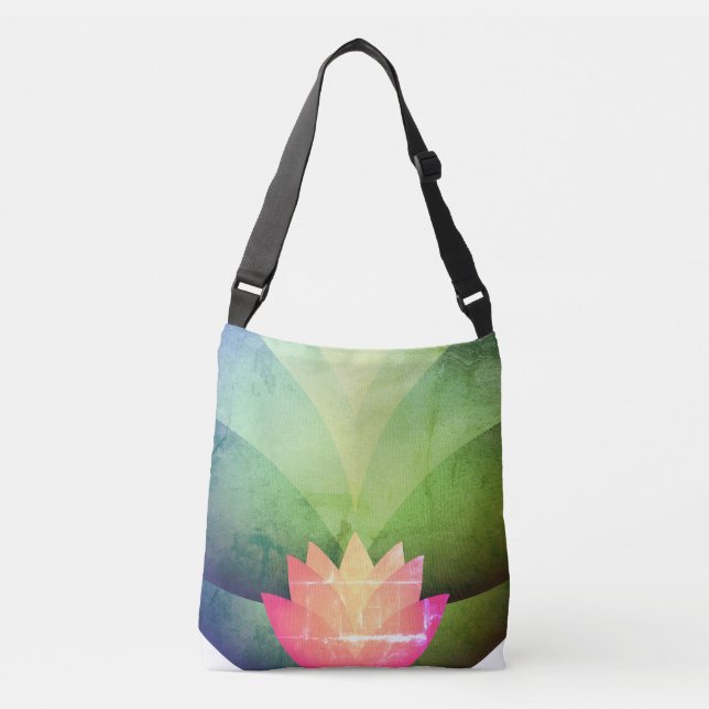 Bolso Cruzado Flor Lotus encantadora (Anverso)
