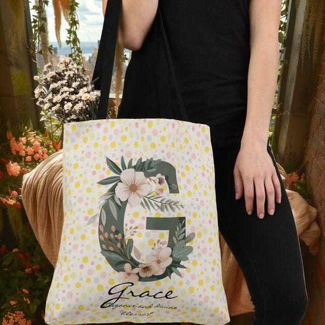 Bolso Cruzado Flor radiante de Grace - Monograma floral de Boho (Subido por el creador)