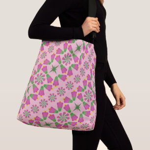 Bolso Cruzado Flor retro bell Mandalas crossbody Bag rosa