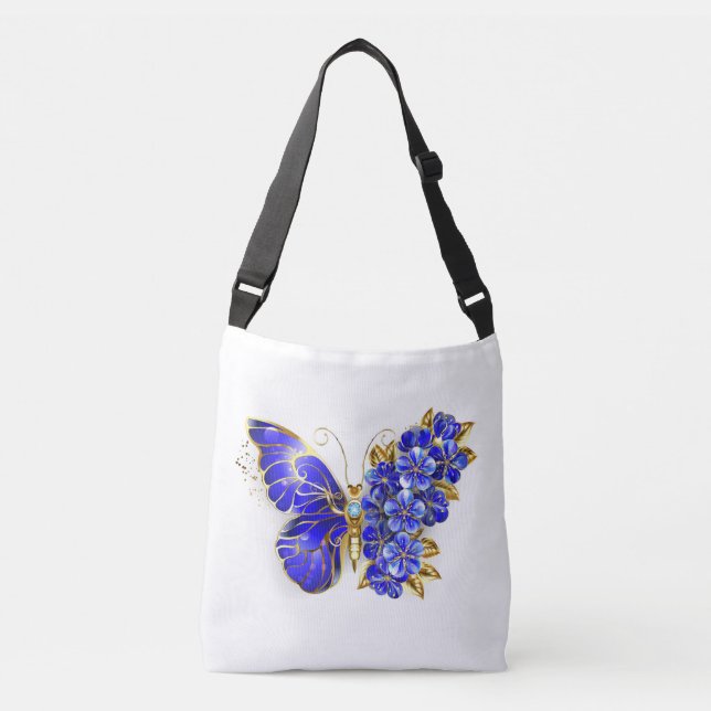 Bolso Cruzado Flor Sapphire Mariposa (Anverso)