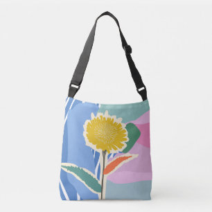 Bolso Cruzado Floral abstracto Dandelia Bloques de color moderno