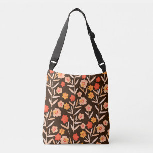 Bolso Cruzado Floral acuarela: textura dibujada a mano
