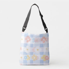 Bolso Cruzado Floral azul verificado