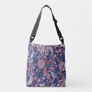 Bolso Cruzado Floral Étnica: Resumen Oriental Seamless.