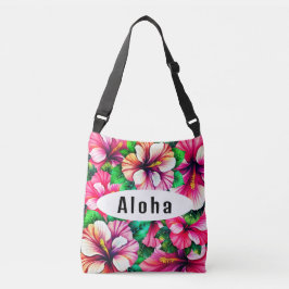 Bolso Cruzado Floral feliz de Hibiscus Hawaii