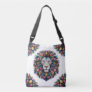 Bolso Cruzado Floral Lion Silhouette