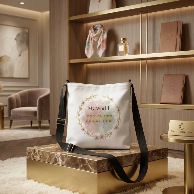 Bolso Cruzado Floral Mom Crossbody Bag – Gift for Mom (Elegant floral crossbody bag gift for mom)