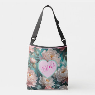 Bolso Cruzado Floral Peonies multi Print Bride Tote Bag