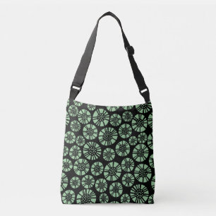 Bolso Cruzado Flores Abstractas 031023 - Verde Desvanecido sobre
