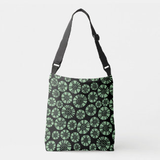 Bolso Cruzado Flores Abstractas 031023 - Verde Desvanecido sobre