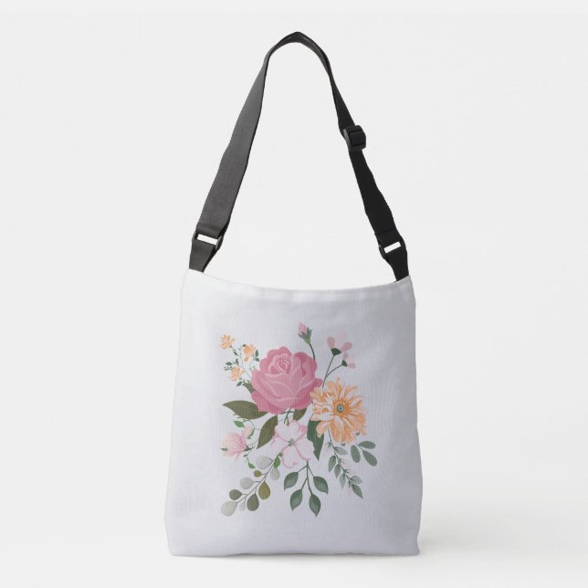 Bolso Cruzado Flores acuáticas (Anverso)