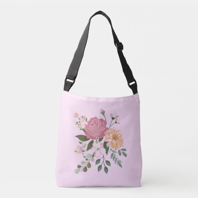 Bolso Cruzado Flores acuáticas (Anverso)