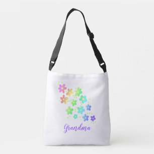 Bolso Cruzado Flores arcoiris de la abuela