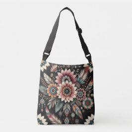 Bolso Cruzado Flores Boho de la Tarde