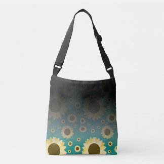 Bolso Cruzado Flores brillantes en verde