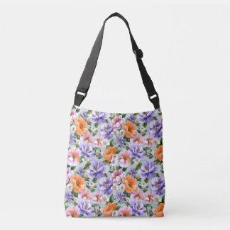Bolso Cruzado Flores coloridas silenciadas Flor boho