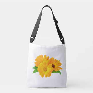 Bolso Cruzado Flores de Calendula Arregladas