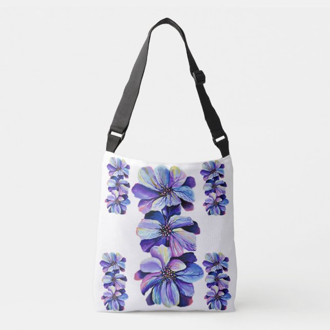 Bolso Cruzado Flores de Delfino Moda de Moda elegante (Anverso)