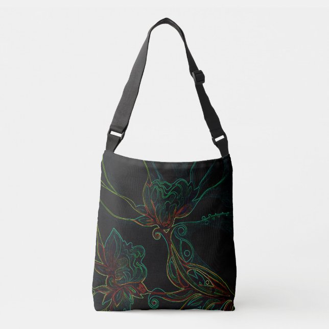 Bolso Cruzado Flores de ensueño (Anverso)